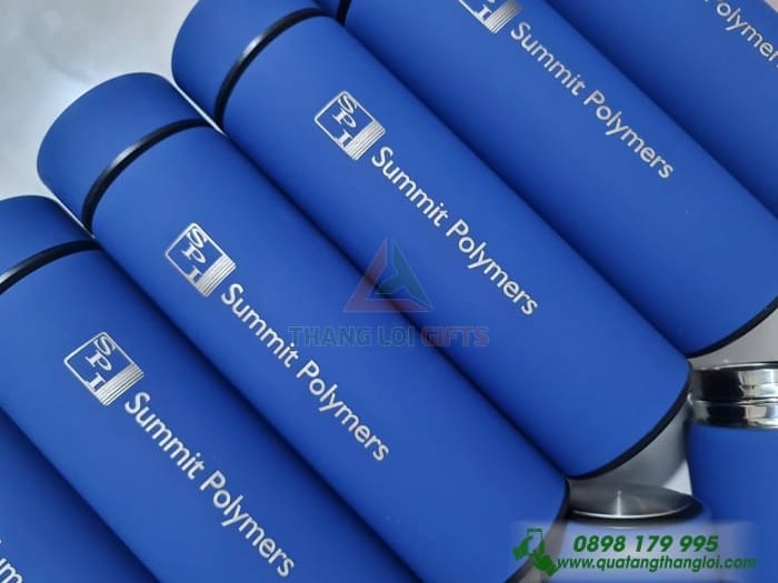Bình Gữ Nhiệt Màu Xanh In logo Doanh Nghiệp