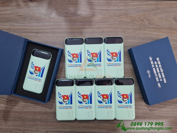Pin sạc dự phòng kèm hộp nam châm in logo nội dung theo yêu cầu