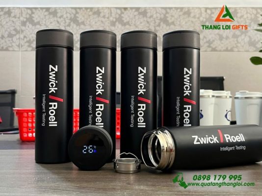 Bình Giữ Nhiệt Hiển Đèn Led Màu Đen - In Doanh Nghiệp Zwick/Roell