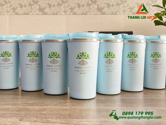 Ly Giữ Nhiệt 500ml Màu Xanh Dương - In Khắc Logo Sài Gòn Cần Giờ Resort