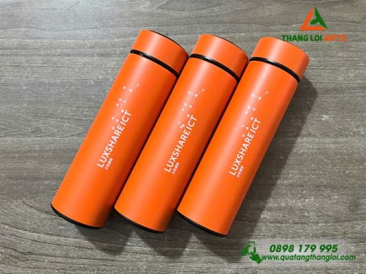 Binh Giu Nhiet Mau Cam - In Logo Su Kien Doanh Nghiep Luxshare ICT