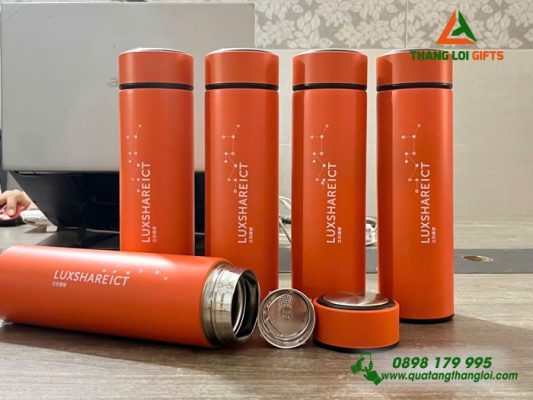 Binh Giu Nhiet Mau Cam - In Logo Su Kien Doanh Nghiep Luxshare ICT