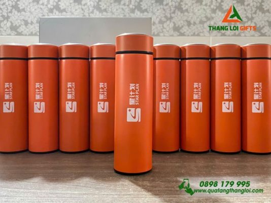 Binh Giu Nhiet Mau Cam - In Logo Su Kien Doanh Nghiep Luxshare ICT