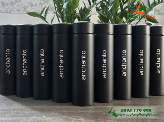 Binh Giu Nhiet Mau Den 500ml - Khac Logo Doanh Nghiep ANCHANTO 