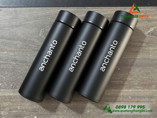 Binh Giu Nhiet Mau Den 500ml - Khac Logo Doanh Nghiep ANCHANTO 