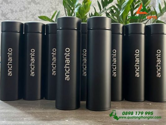 Binh Giu Nhiet Mau Den 500ml - Khac Logo Doanh Nghiep ANCHANTO 