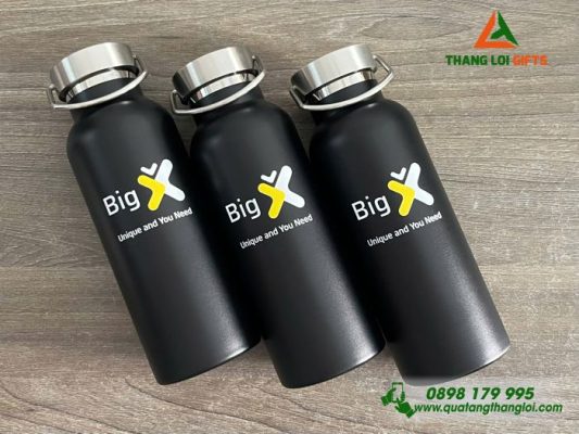Binh Giu Nhiet Mau Den 500ml Quai Xach - In Logo Doanh Nghiep BIGX