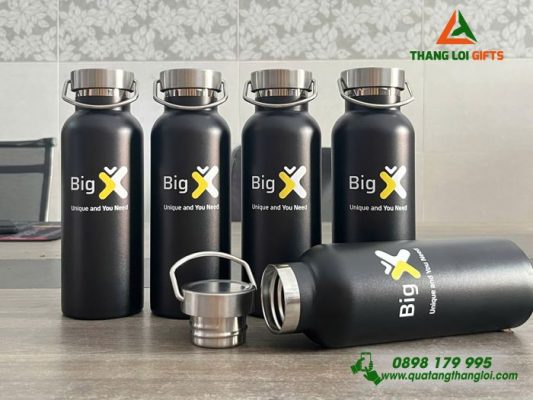 Binh Giu Nhiet Mau Den 500ml Quai Xach - In Logo Doanh Nghiep BIGX