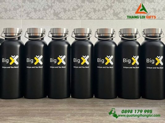 Binh Giu Nhiet Mau Den 500ml Quai Xach - In Logo Doanh Nghiep BIGX