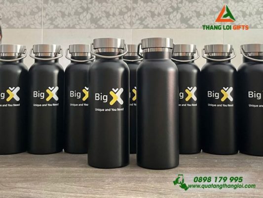 Binh Giu Nhiet Mau Den 500ml Quai Xach - In Logo Doanh Nghiep BIGX