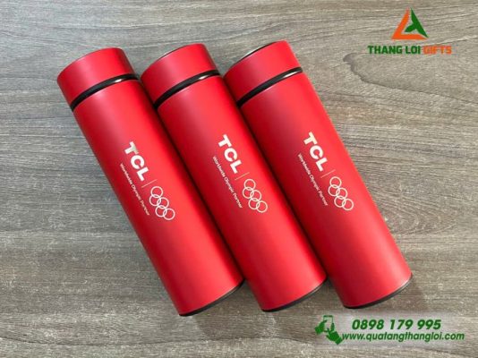 Binh Giu Nhiet Mau Do 500ml - Khac Logo Doanh Nghiep TCL