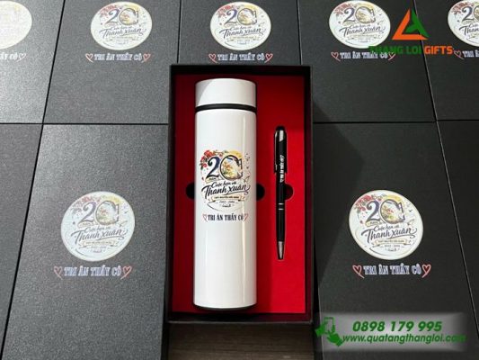 Bo Qua Tang (Binh & But) - In Khac Logo Truong THPT Nguyen Huu Huan