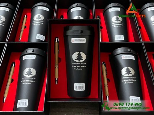 Bo Qua Tang (Ly Lock & But) Mau Den - In Khac Logo MIEN TAY MEDICAL