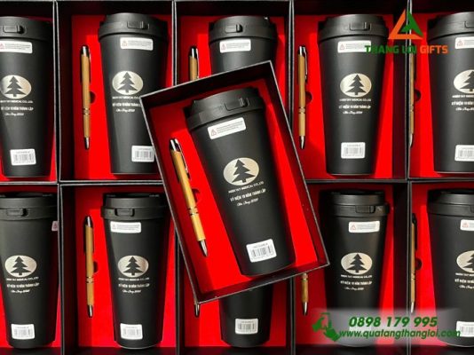 Bo Qua Tang (Ly Lock & But) Mau Den - In Khac Logo MIEN TAY MEDICAL