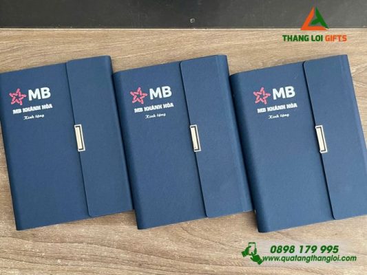 So Da Bia Cong Gap 3 mau Xanh - In Logo Ngan Hang MB Bank