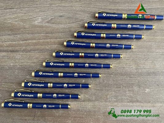 But Ky Kim Loai Nap Mau Xanh Khoen Vang - Khac Logo Tap Doan HUAWEI