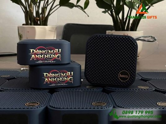 Loa Bluetooth Mau Xanh Navy - In Logo Dong Mau Anh Hung