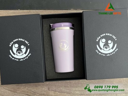 Ly Giu Nhiet 510ml Mau Tim - Khac Logo Mam Non Khai Tri 2 