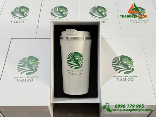 Ly Giu Nhiet 510ml Mau Trang - In Logo Doan Nghe Thuat Cai Luong Vam Co