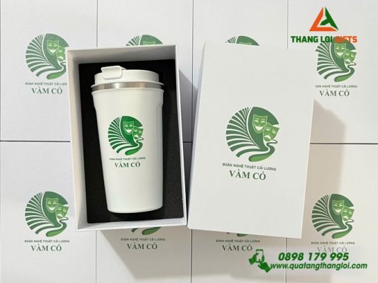 Ly Giu Nhiet 510ml Mau Trang - In Logo Doan Nghe Thuat Cai Luong Vam Co