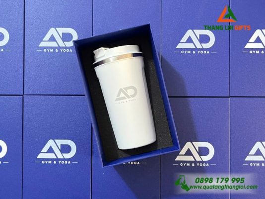 Ly Giu Nhiet 510ml Mau Den - Khac Logo AD Gym & Yoga