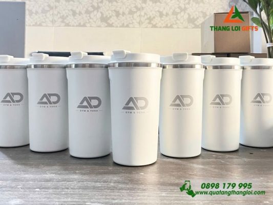 Ly Giu Nhiet 510ml Mau Den - Khac Logo AD Gym & Yoga