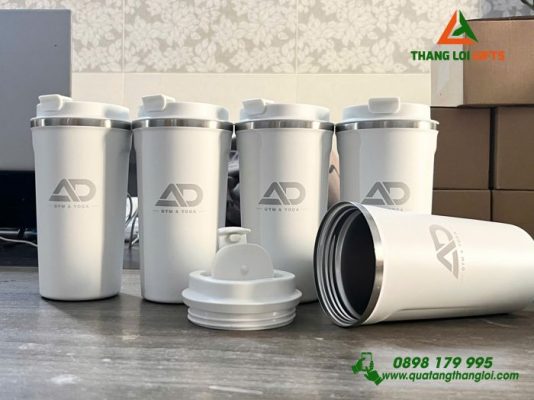 Ly Giu Nhiet 510ml Mau Den - Khac Logo AD Gym & Yoga
