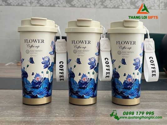 Ly Giu Nhiet 530ml Hoa Sen - Khac Logo Doanh Nghiep Hai Minh Shipping 