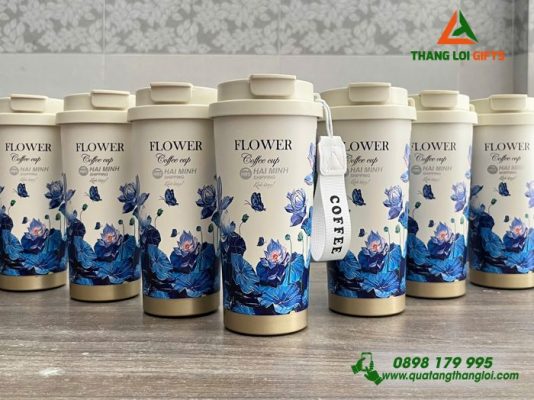 Ly Giu Nhiet 530ml Hoa Sen - Khac Logo Doanh Nghiep Hai Minh Shipping 