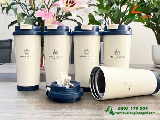 Ly Giu Nhiet 530ml Nap Xanh - Khac Logo Minh Ngoc Group 