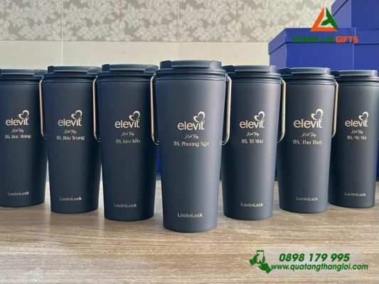 Ly Giu Nhiet LocknLock LHC4269 540ml Mau Xanh Navy - Khac Logo Doanh Nghiep BAYER