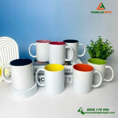 Cốc Sứ Đủ Màu Sắc In Logo Làm Quà Tặng
