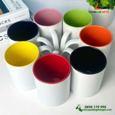 Cốc Sứ Đủ Màu Sắc In Logo Làm Quà Tặng