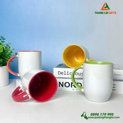 Cốc Sứ Đủ Màu Sắc In Logo Làm Quà Tặng