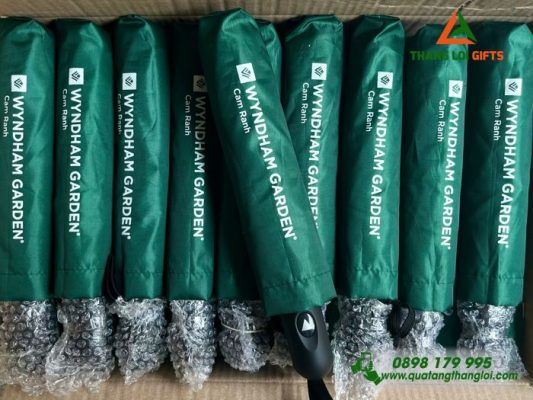 O Du Cam Tay Gap 3 Mau Xanh - In Logo Doanh Nghiep WYNDHAM GARDEN