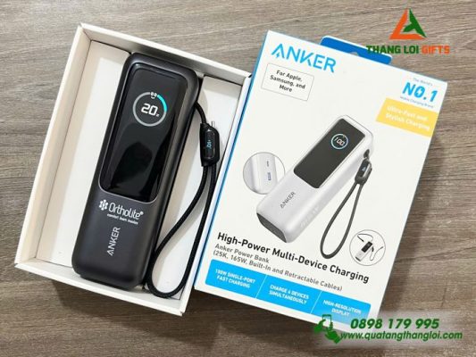 Pin Sac Du Phong ANKER 25.000mAh - In Logo Doanh Nghiep Ortholite