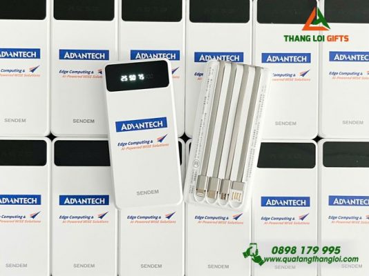 Pin Sac Du Phong SENDEM 10.000mAh - In Logo Doanh Nghiep ADVANTECH 