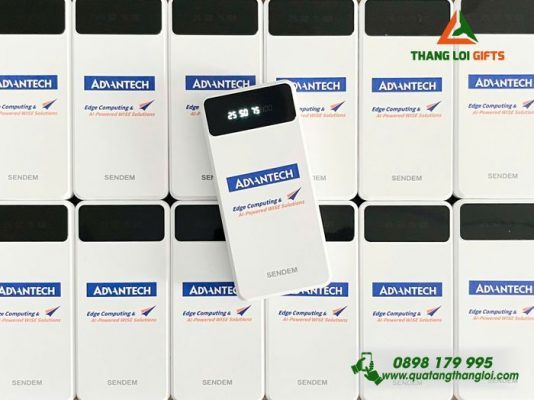 Pin Sac Du Phong SENDEM 10.000mAh - In Logo Doanh Nghiep ADVANTECH 