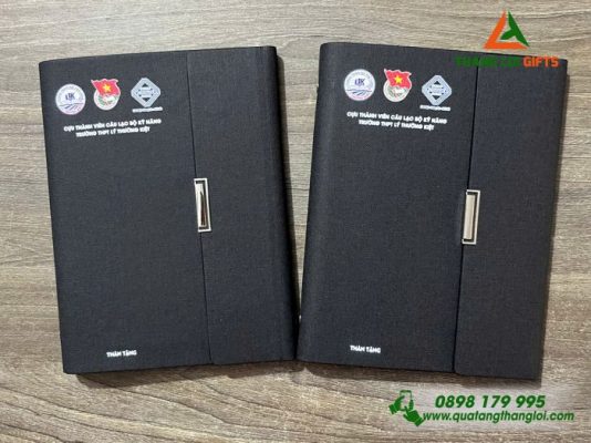 So Da Bia Cong Gap 3 Mau Den - In Logo Truong THPT Ly Thuong Kiet