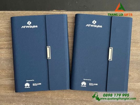 So Da Bia Cong Gap 3 Mau Xanh - In Logo Tap Doan HUAWEI 