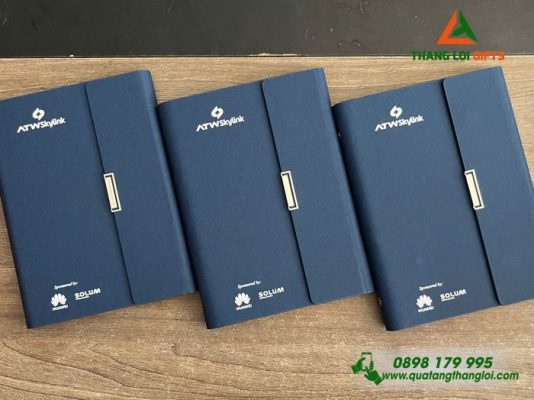 So Da Bia Cong Gap 3 Mau Xanh - In Logo Tap Doan HUAWEI 