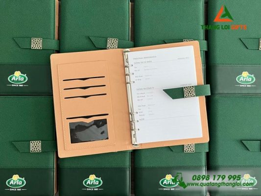 So Da Bia Cong Mau Xanh La - In Logo Doanh Nghiep Arla 