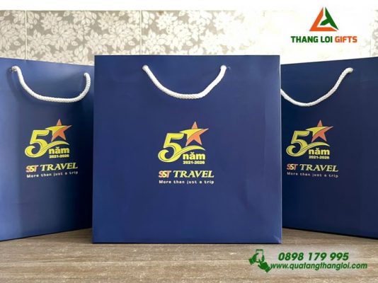 Tui Giay Mau Xanh - In Logo Doanh Nghiep SST TRAVEL