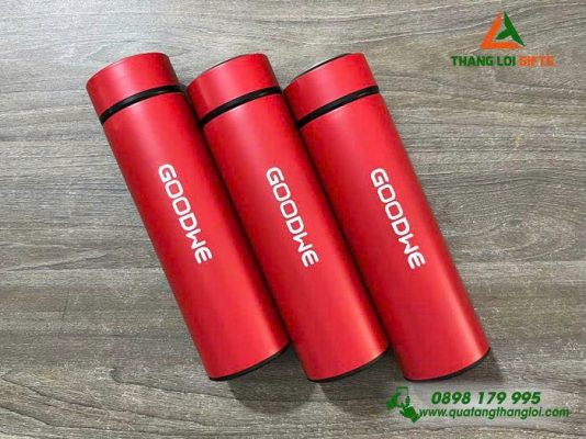 Binh Giu Nhiet 500ml Mau Do - In Logo Doanh Nghiep GOODWE