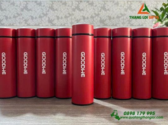 Binh Giu Nhiet 500ml Mau Do - In Logo Doanh Nghiep GOODWE