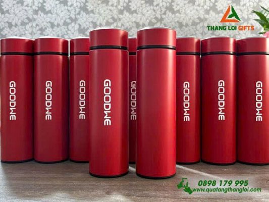 Binh Giu Nhiet 500ml Mau Do - In Logo Doanh Nghiep GOODWE