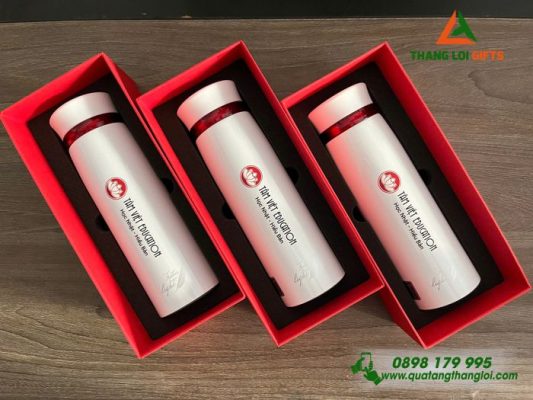 Binh Giu Nhiet Lock&Lock LHC4131 450ml - Mau Trang - In Logo TAM VIET Education