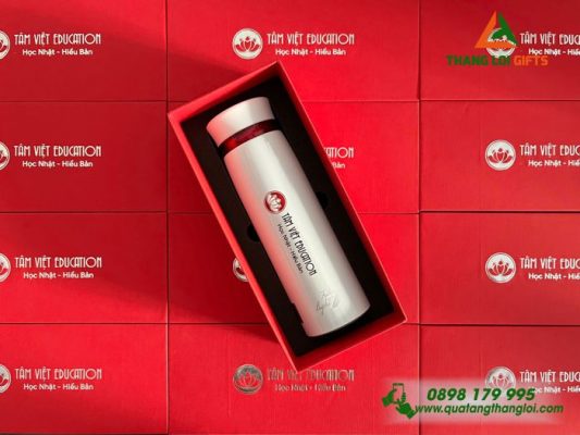 Binh Giu Nhiet Lock&Lock LHC4131 450ml - Mau Trang - In Logo TAM VIET Education