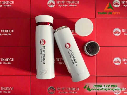Binh Giu Nhiet Lock&Lock LHC4131 450ml - Mau Trang - In Logo TAM VIET Education