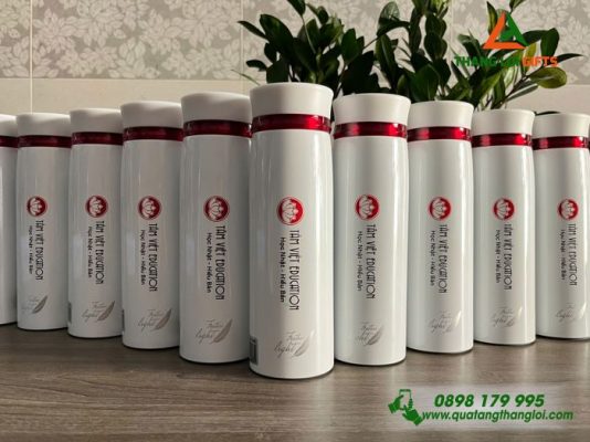 Binh Giu Nhiet Lock&Lock LHC4131 450ml - Mau Trang - In Logo TAM VIET Education